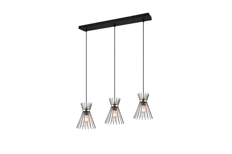 Trio Lighting Rod taklampe 3L E27 svart/gull - Belysning - Innendørsbelysning & Lamper - Kjøkkenlampe - Taklampe kjøkken