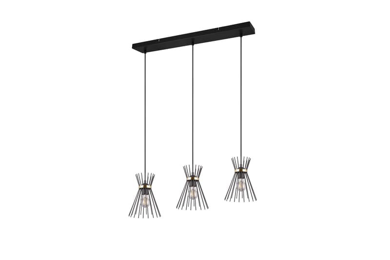 Trio Lighting Rod taklampe 3L E27 svart/gull - Belysning - Innendørsbelysning & Lamper - Kjøkkenlampe - Taklampe kjøkken