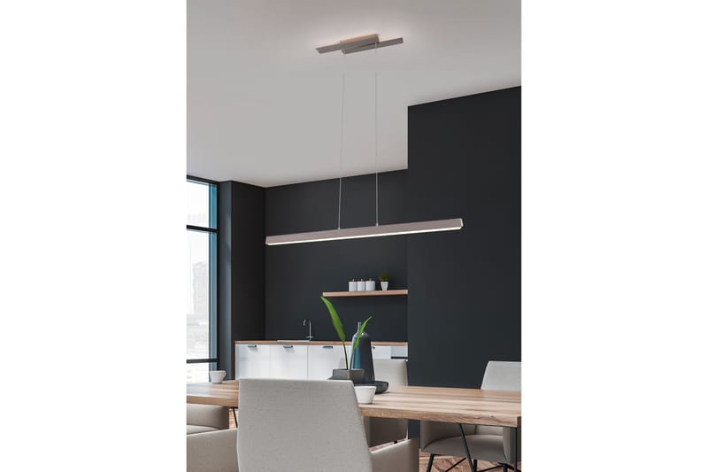 Trio Lighting Belfast LED taklampe børstet stål - Belysning - Innendørsbelysning & Lamper - Kjøkkenlampe - Taklampe kjøkken