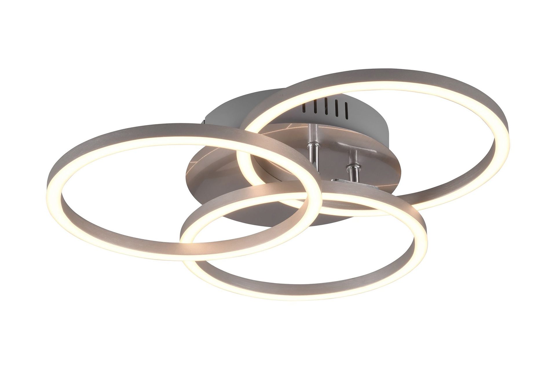 Trio Lighting Circle LED plafond børstet stål -