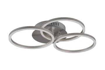 Trio Lighting Circle LED plafond børstet stål - Belysning - Innendørsbelysning & Lamper - Kjøkkenlampe - Taklampe kjøkken