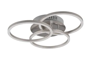 Trio Lighting Circle LED plafond børstet stål - Belysning - Innendørsbelysning & Lamper - Kjøkkenlampe - Taklampe kjøkken