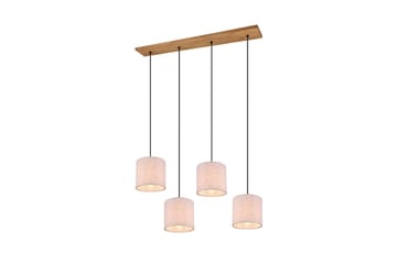 Trio Lighting Elmau taklampe 4L E27 tre/beige - Belysning - Innendørsbelysning & Lamper - Kjøkkenlampe - Taklampe kjøkken