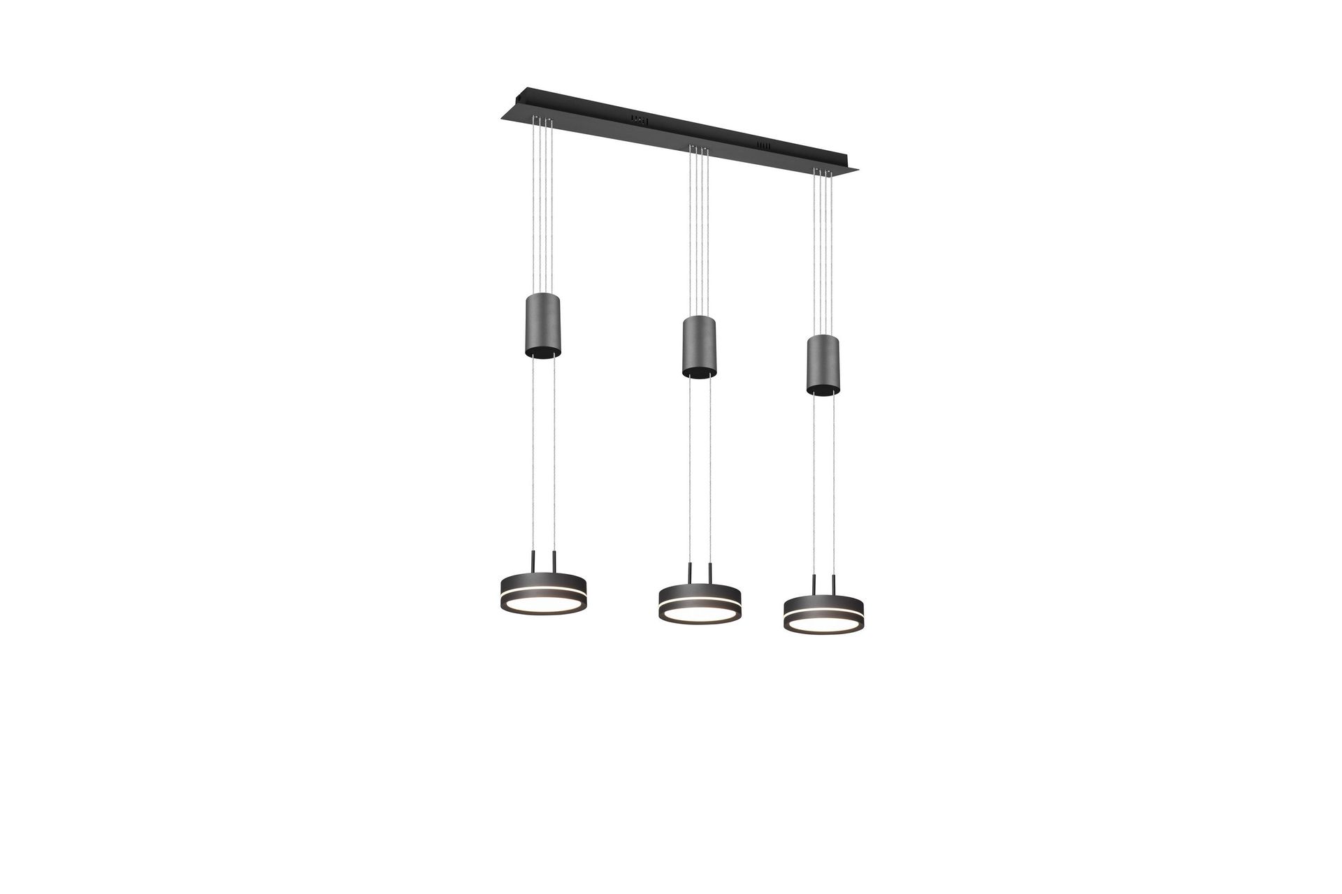 Trio Lighting Franklin LED taklampe 3L antrasitt -