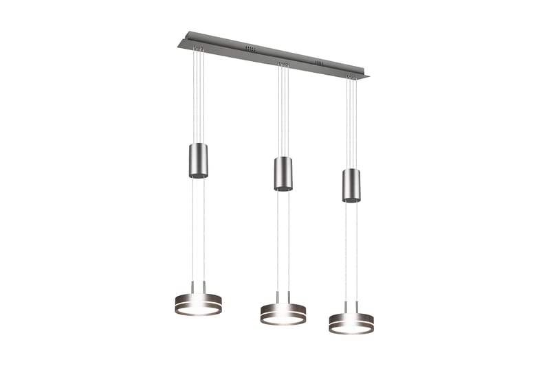 Trio Lighting Franklin LED taklampe 3L børstet stål - Belysning - Innendørsbelysning & Lamper - Kjøkkenlampe - Taklampe kjøkken