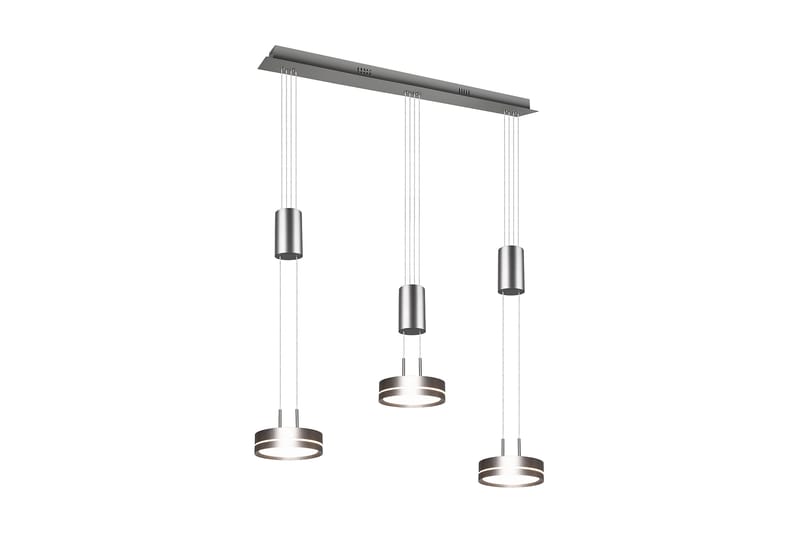 Trio Lighting Franklin LED taklampe 3L børstet stål - Belysning - Innendørsbelysning & Lamper - Kjøkkenlampe - Taklampe kjøkken