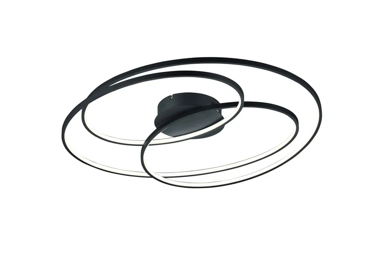 Trio Lighting Gale plafond 80 cm matt svart - Belysning - Innendørsbelysning & Lamper - Kjøkkenlampe - Taklampe kjøkken