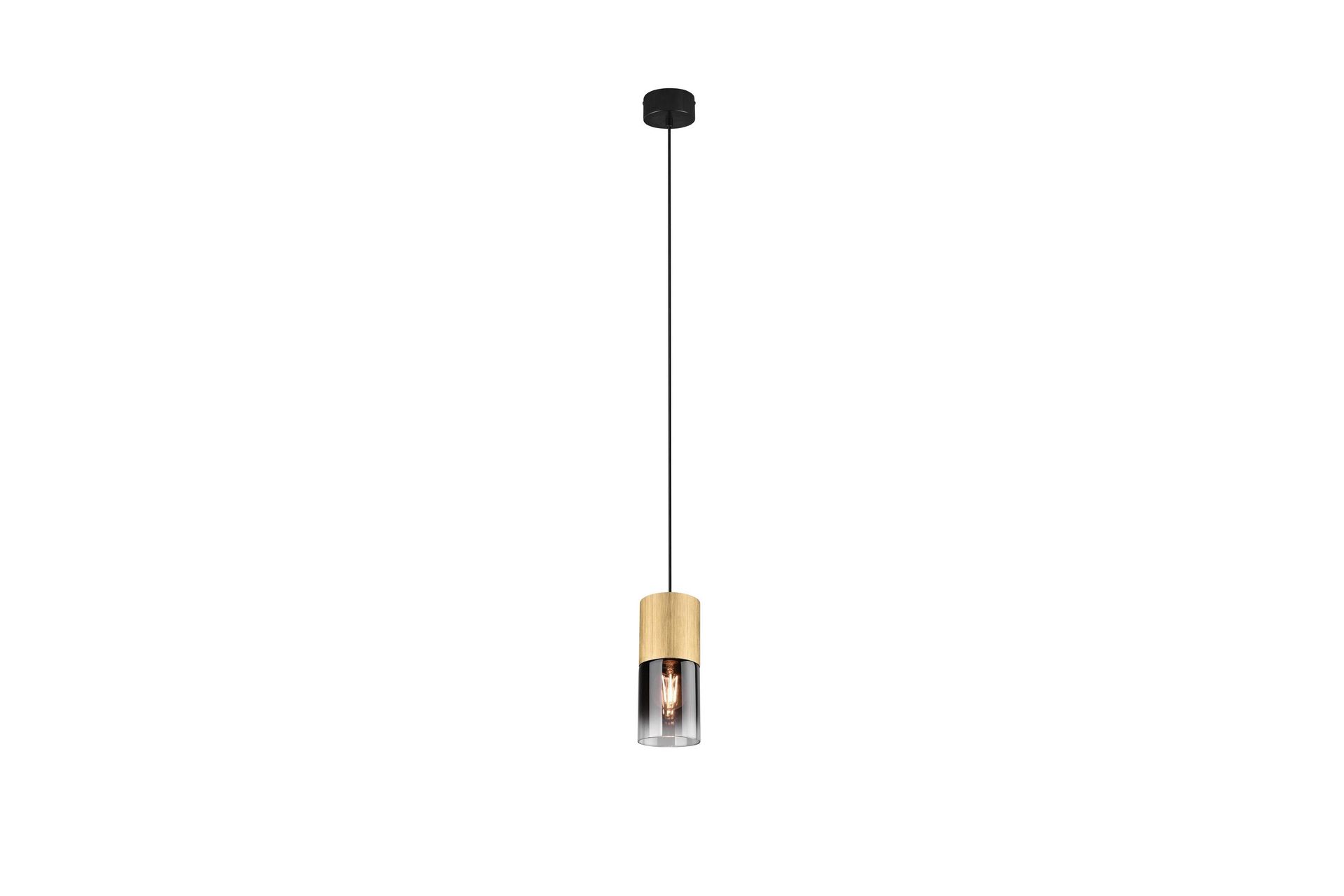 Trio Lighting Robin taklampe 1L E27 matt messing/røkfarget -