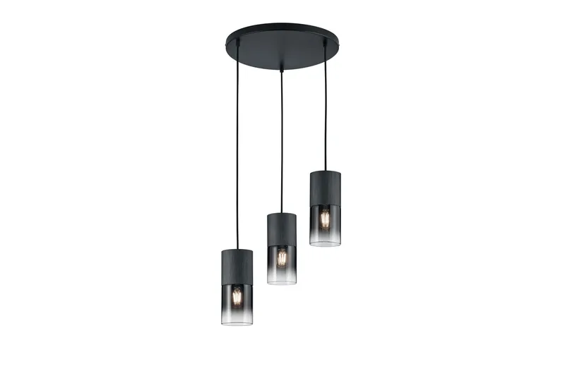 Trio Lighting Robin taklampe 3L E27 matt svart, undefined