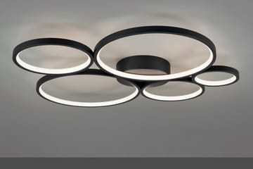 Trio Lighting Rondo LED plafond matt svart 5L - Matt svart - Belysning - Innendørsbelysning & Lamper - Kjøkkenlampe - Taklampe kjøkken