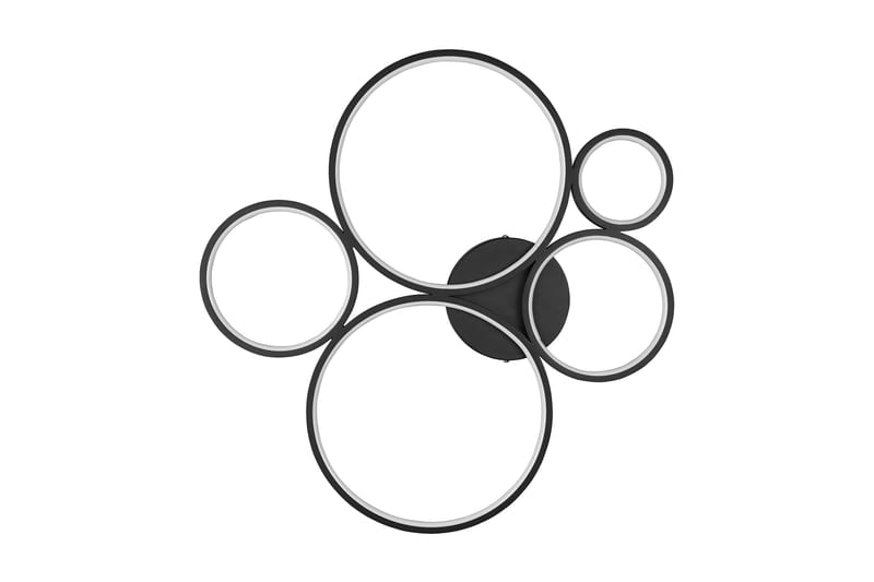 Trio Lighting Rondo LED plafond matt svart 5L - Matt svart - Belysning - Innendørsbelysning & Lamper - Kjøkkenlampe - Taklampe kjøkken