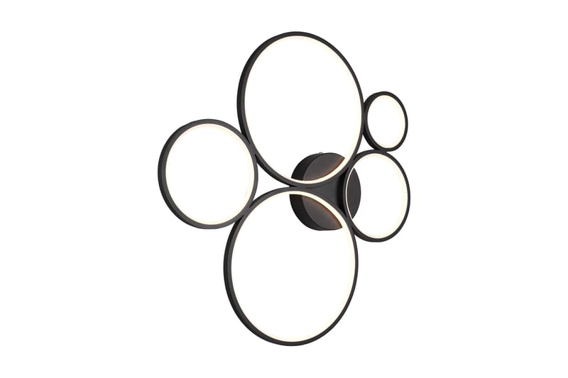 Trio Lighting Rondo LED plafond matt svart 5L - Matt svart - Belysning - Innendørsbelysning & Lamper - Kjøkkenlampe - Taklampe kjøkken