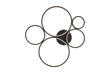 Trio Lighting Rondo LED plafond matt svart 5L - Matt svart - Belysning - Innendørsbelysning & Lamper - Kjøkkenlampe - Taklampe kjøkken