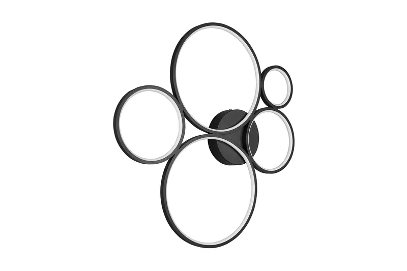 Trio Lighting Rondo LED plafond matt svart 5L - Matt svart - Belysning - Innendørsbelysning & Lamper - Kjøkkenlampe - Taklampe kjøkken