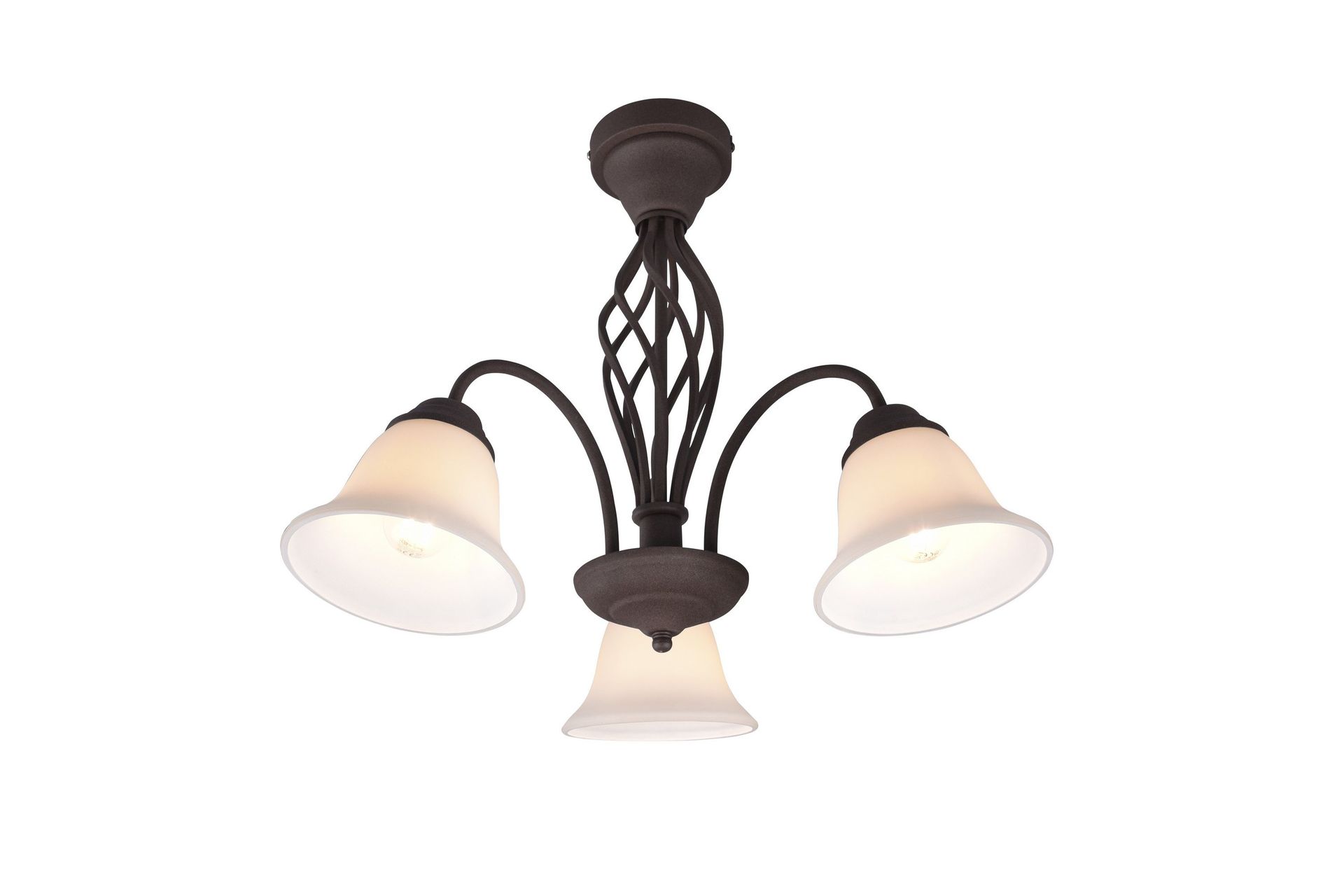 Trio Lighting Rostica plafond 3L E27 rustikk -