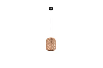 Trio Lighting Runa taklampe E27 25cm matt sort/rotting - Natur/Matt svart - Belysning - Innendørsbelysning & Lamper - Kjøkkenlampe - Taklampe kjøkken