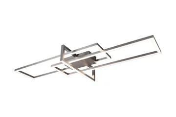 Trio Lighting Salinas LED plafond børstet stål - Belysning - Innendørsbelysning & Lamper - Kjøkkenlampe - Taklampe kjøkken