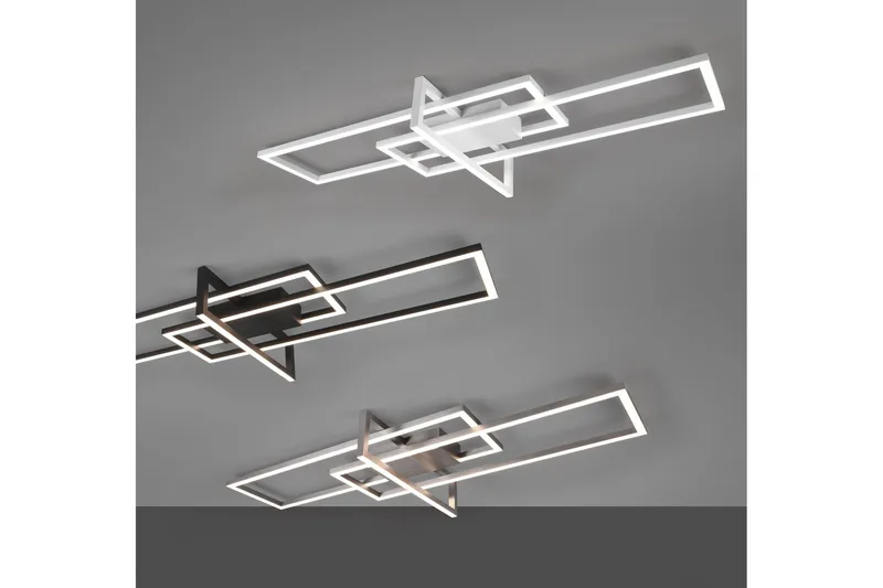 Trio Lighting Salinas LED plafond børstet stål - Belysning - Innendørsbelysning & Lamper - Kjøkkenlampe - Taklampe kjøkken