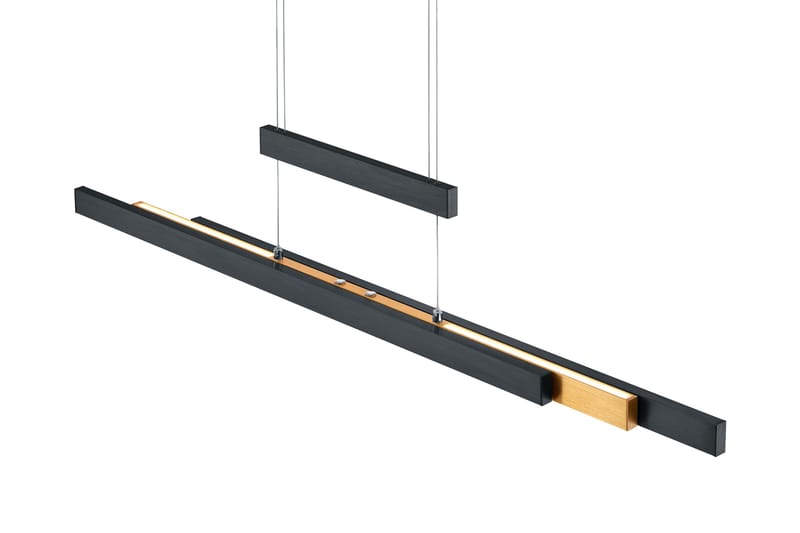 Trio Lighting Trajan LED taklampe svart/matt messing - Belysning - Innendørsbelysning & Lamper - Kjøkkenlampe - Taklampe kjøkken
