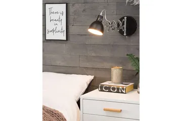 Klarve Vegglampe 2 stk E14 - Svart - Belysning - Innendørsbelysning & Lamper - Nattlampe - Nattlampe vegg