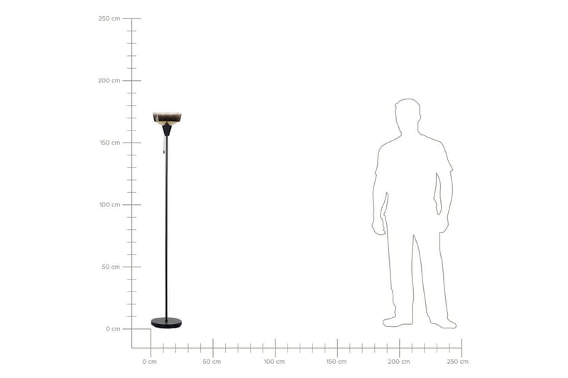 Krokve Gulvlampe 175 cm - Svart/Lysebrun - Belysning - Innendørsbelysning & Lamper - Soveromslampe