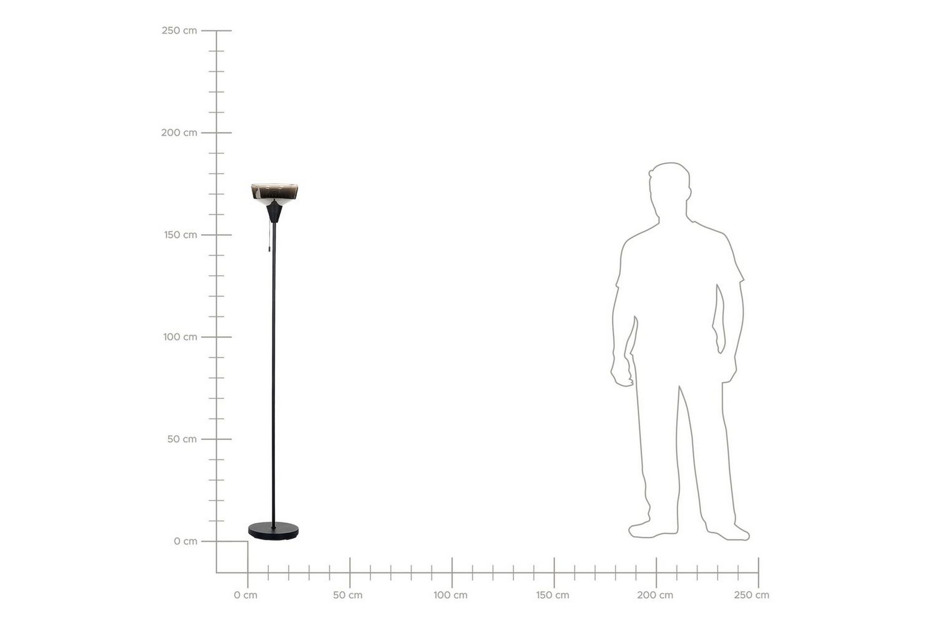 Krokve Gulvlampe 175 cm - Svart/Mørkebrun - Belysning - Innendørsbelysning & Lamper - Soveromslampe