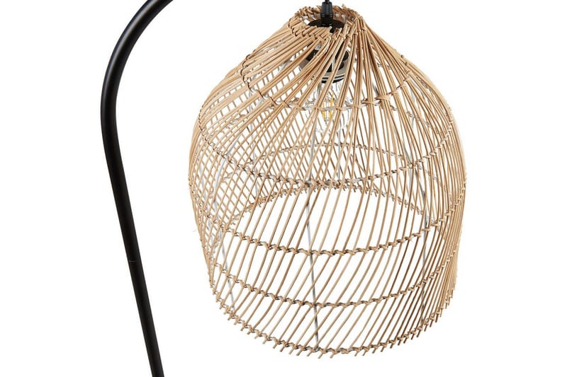 Lakskol Gulvlampe 165 cm - Svart/Natur - Belysning - Innendørsbelysning & Lamper - Soveromslampe