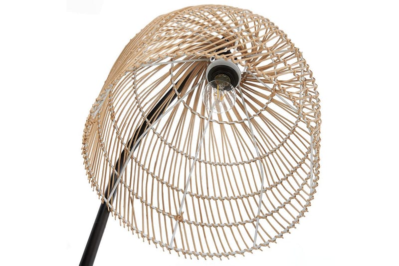 Lakskol Gulvlampe 165 cm - Svart/Natur - Belysning - Innendørsbelysning & Lamper - Soveromslampe