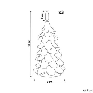 LED-lys Veloura Set med 3 - Innredning - Julepynt & helgedekorasjon - Julepynt & juledekorasjon - Lys jul