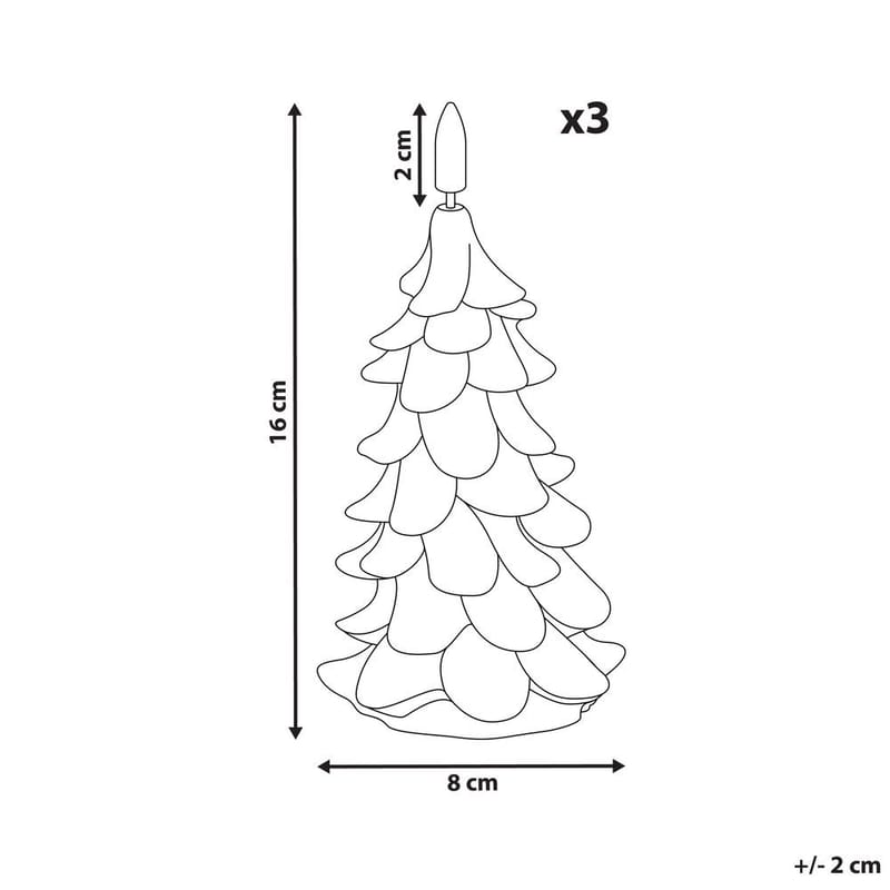 LED-lys Veloura Set med 3 - Innredning - Julepynt & helgedekorasjon - Julepynt & juledekorasjon - Lys jul