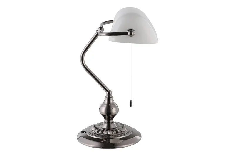 Bordlampe Eglo Banker Nickel Hvit - Hvit - Belysning - Innendørsbelysning & Lamper - Bordlampe - Skrivebordslampe