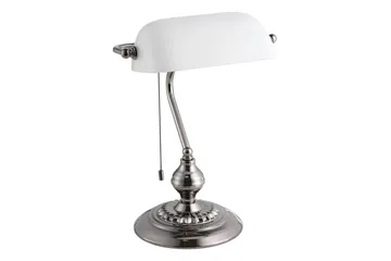 Bordlampe Eglo Banker Nickel Hvit - Hvit - Belysning - Innendørsbelysning & Lamper - Bordlampe - Skrivebordslampe