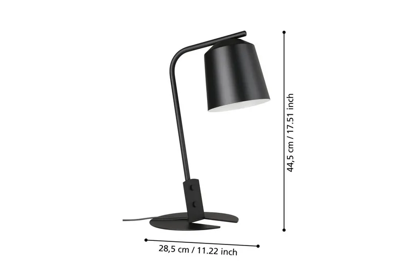 Bordlampe Eglo Oneda - Svart/Hvit - Belysning - Innendørsbelysning & Lamper - Bordlampe - Skrivebordslampe