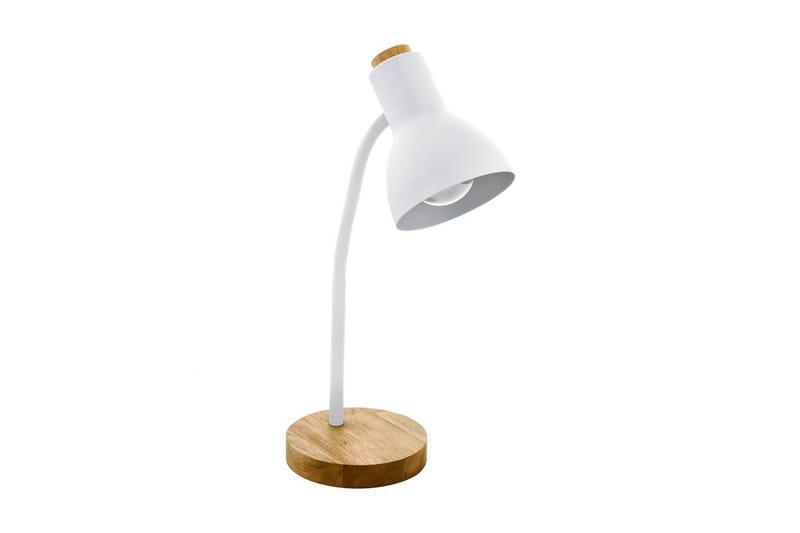 Bordlampe Eglo Veradal Hvit, Brun - Hvit/Brun - Belysning - Innendørsbelysning & Lamper - Bordlampe - Skrivebordslampe