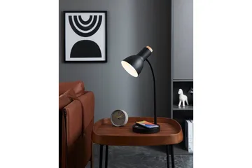 Bordlampe Eglo Veradal-Qi med Touch - Svart/Brun - Belysning - Innendørsbelysning & Lamper - Bordlampe - Skrivebordslampe
