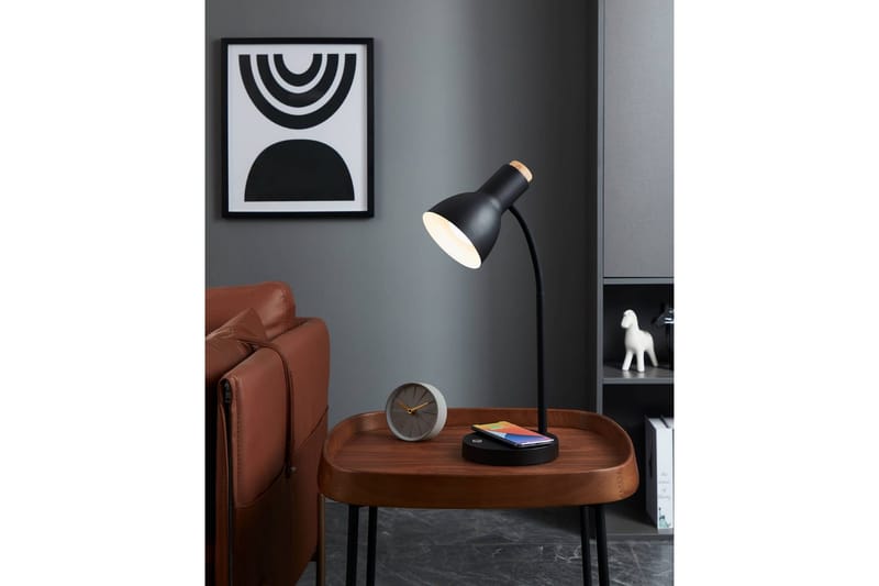 Bordlampe Eglo Veradal-Qi med Touch - Svart/Brun - Belysning - Innendørsbelysning & Lamper - Bordlampe - Skrivebordslampe