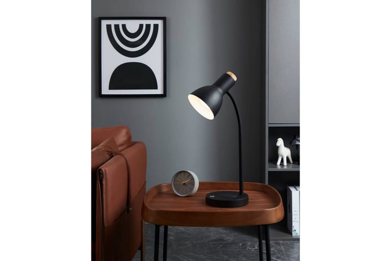 Bordlampe Eglo Veradal-Qi med Touch - Svart/Brun - Belysning - Innendørsbelysning & Lamper - Bordlampe - Skrivebordslampe