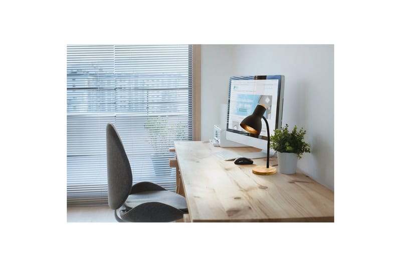 Bordlampe Eglo Veradal Svart, Brun - Svart/Brun - Belysning - Innendørsbelysning & Lamper - Bordlampe - Skrivebordslampe