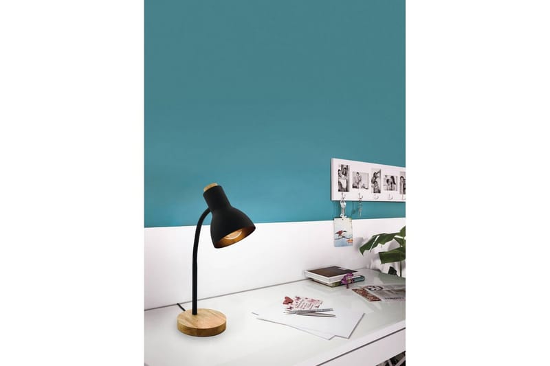 Bordlampe Eglo Veradal Svart, Brun - Svart/Brun - Belysning - Innendørsbelysning & Lamper - Bordlampe - Skrivebordslampe