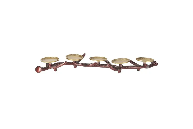Ljusstake Beliani Cleonae Brown||GOLD, undefined