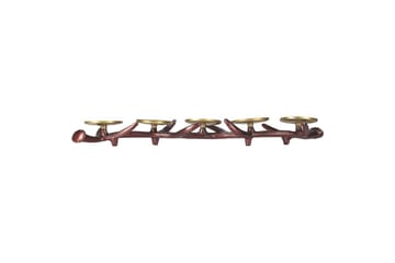 Ljusstake Beliani Cleonae Brown||GOLD - Innredning - Lys & dufter - Lysestaker og lykter - Kandelaber & lysestake bord