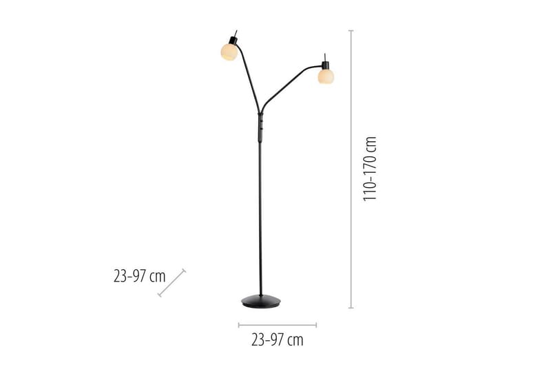 Loki Just Light Gulvlampe - Belysning - Innendørsbelysning & Lamper - Soveromslampe