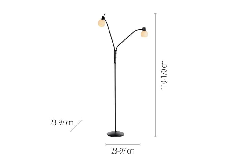 Loki Just Light Gulvlampe - Belysning - Innendørsbelysning & Lamper - Soveromslampe