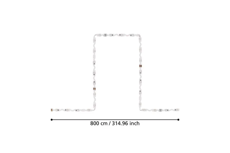 Lyslist Eglo Fleksibel RGB 8 m - Belysning - Innendørsbelysning & Lamper - Dekorasjonsbelysning