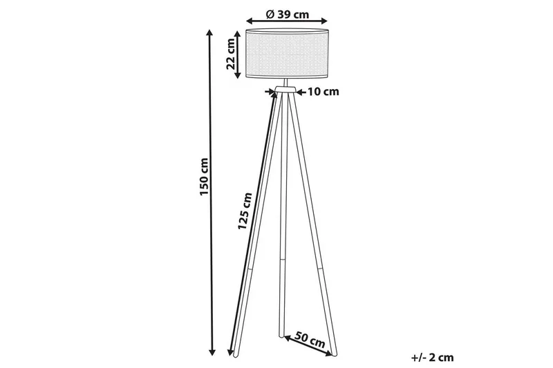 Makronisos Gulvlampe 150 cm - Lyst tre - Belysning - Innendørsbelysning & Lamper - Soveromslampe