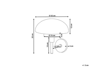 Maltiba Vegglampe E27 - Gull/Hvit - Belysning - Innendørsbelysning & Lamper - Nattlampe - Nattlampe vegg