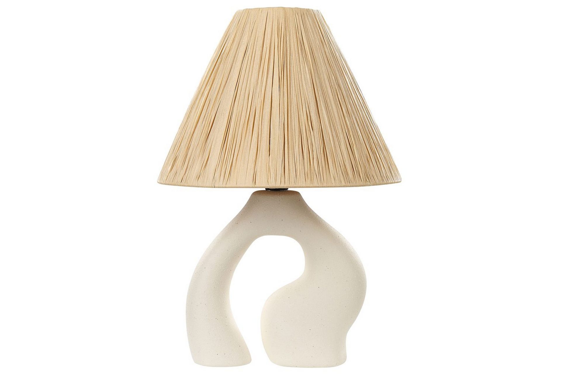 Marettimo Bordlampe 42 cm E27 - Hvit/Natur - Belysning - Innendørsbelysning & Lamper - Vinduslampe - Vinduslampe på fot