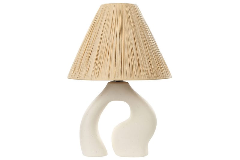 Marettimo Bordlampe 42 cm E27 - Hvit/Natur - Belysning - Innendørsbelysning & Lamper - Vinduslampe - Vinduslampe på fot
