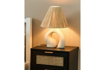 Marettimo Bordlampe 42 cm E27 - Hvit/Natur - Belysning - Innendørsbelysning & Lamper - Vinduslampe - Vinduslampe på fot