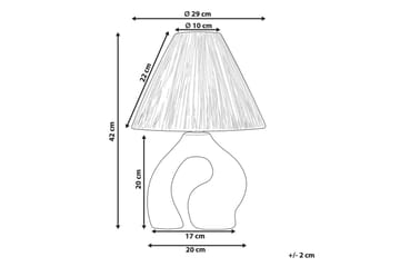Marettimo Bordlampe 42 cm E27 - Hvit/Natur - Belysning - Innendørsbelysning & Lamper - Vinduslampe - Vinduslampe på fot
